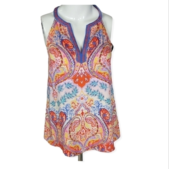 LAUNDRY By Shelli Segal LA Paisley Top - Picture 1 of 9